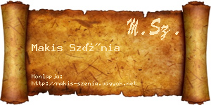 Makis Szénia névjegykártya